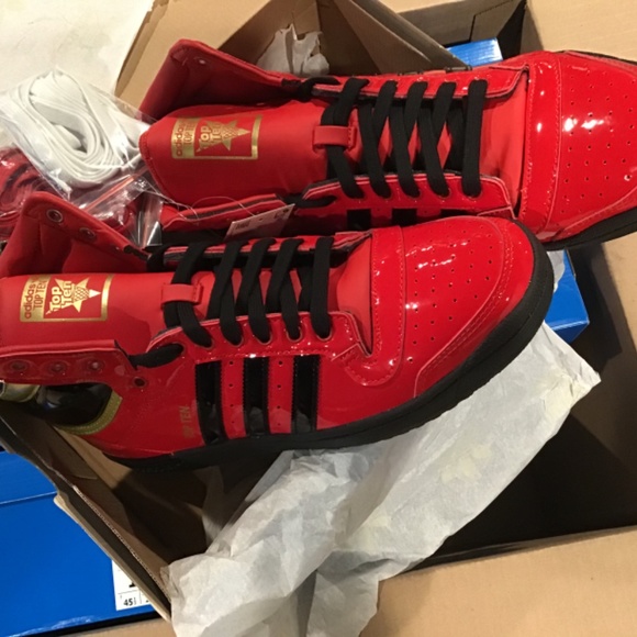 NWT- Mens Adidas Top Ten High OG #FV5501-Scarlet/Black Size 12.5 - Picture 9 of 13